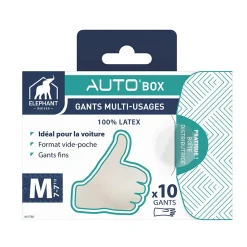 Gants en latex Elephant Auto'Box Taille 8, 10 pièces