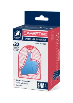 Gants multi-usage Elephant Expert Box nitrile taille 8 - 20 pièces