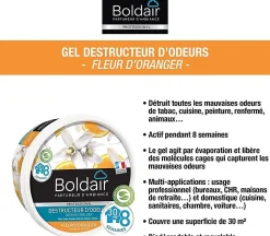 Gel destructeur d'odeurs fleur d'oranger 300g BOLDAIR lot de 3