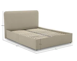 Goyave - lit coffre - 160x200 - en tissu - sommier inclus - Best Mobilier