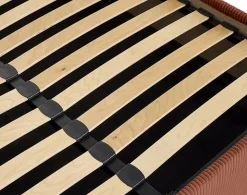 Goyave - lit coffre - 140x190 - en velours côtelé - sommier inclus - Best Mobilier