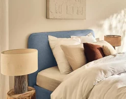 Goyave - lit coffre - 140x190 - en tissu - sommier inclus - Best Mobilier