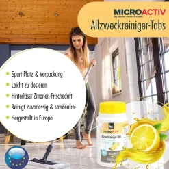 Höfer Chemie Microactiv 48 Pastilles Nettoyantes Multi-usages 160 G, Parfum Citron