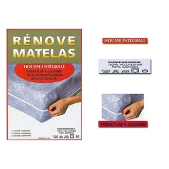 Housse à matelas damassé 160 x 200 cm - Rénove matelas