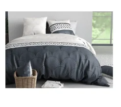 Housse couette + taie Eventails graphique arcadie