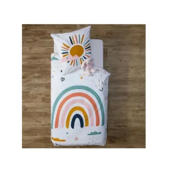 Housse de couette + 1 taie Arc en ciel de douceur