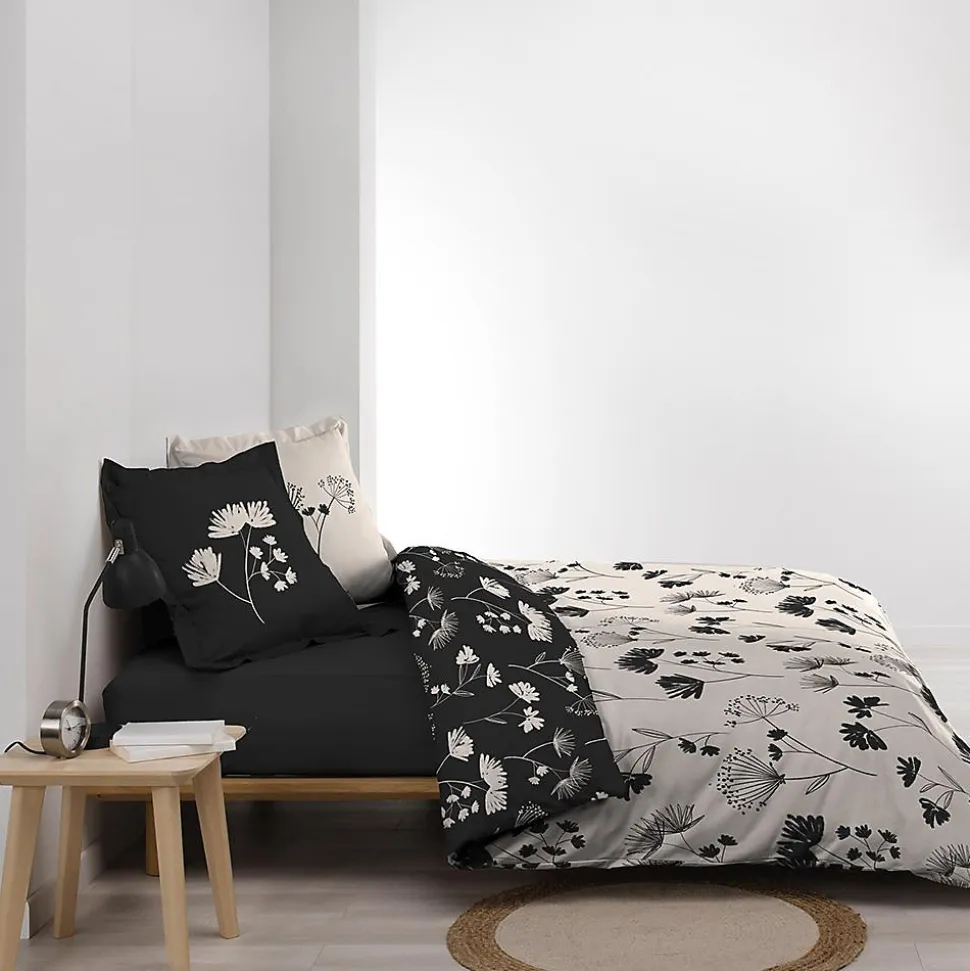 Housse de couette + 2 taies d'oreiller Iris - Douceur d'Intérieur - Parure de couette 260 x 240