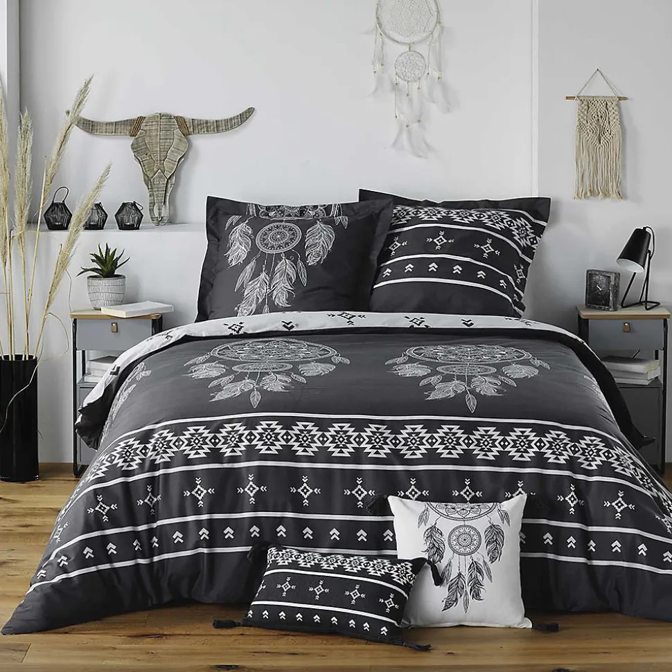 Housse de couette + 2 taies d'oreiller Sweet Dreams - Douceur d'Intérieur - Parure de couette 240 x 220