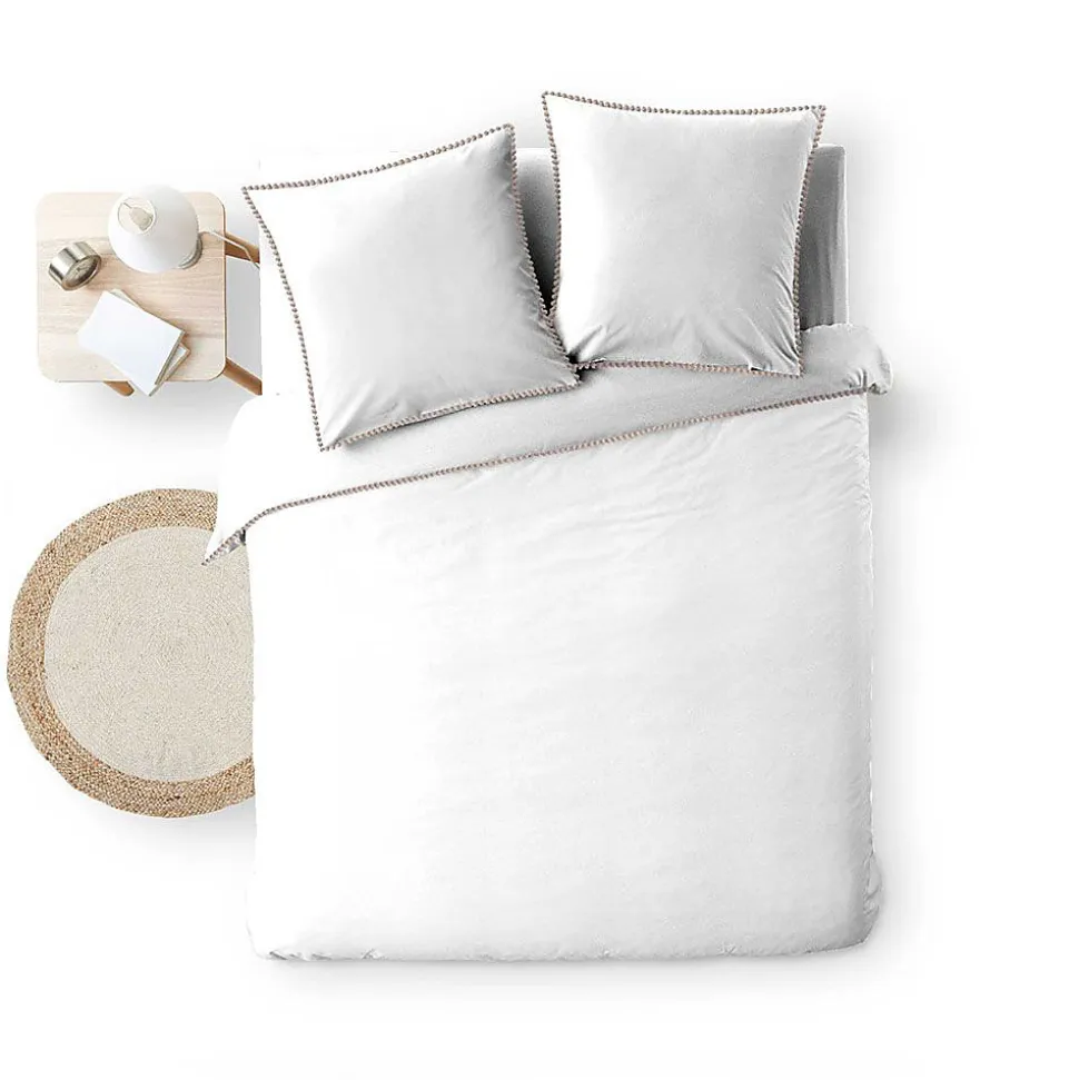 Housse de couette + 2 taies d'oreiller Noémie - Douceur d'Intérieur - Parure de couette 260 x 240