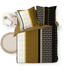 Housse de couette + 2 taies d'oreiller Smarty - Douceur d'Intérieur - Parure de couette 260 x 240