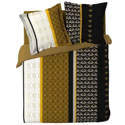 Housse de couette + 2 taies d'oreiller Smarty - Douceur d'Intérieur - Parure de couette 260 x 240