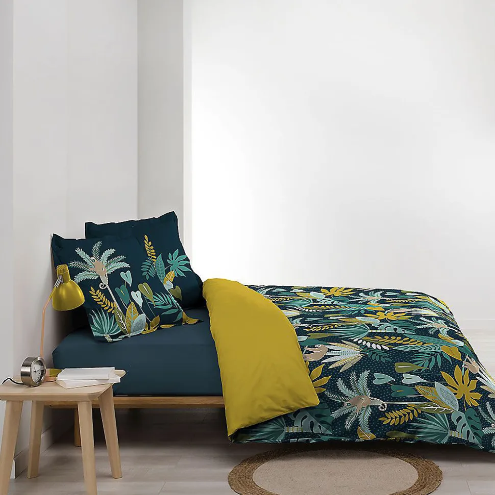 Housse de couette + 2 taies d'oreiller Guinea - Douceur d'Intérieur - Parure de couette 240 x 220