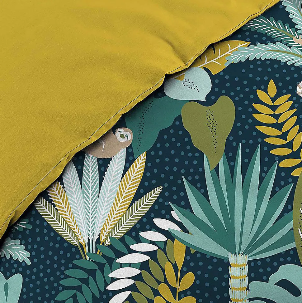 Housse de couette + 2 taies d'oreiller Guinea - Douceur d'Intérieur - Parure de couette 240 x 220