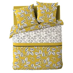 Housse de couette + 2 taies d'oreiller Marjolaine - Douceur d'Intérieur - Parure de couette 240 x 220