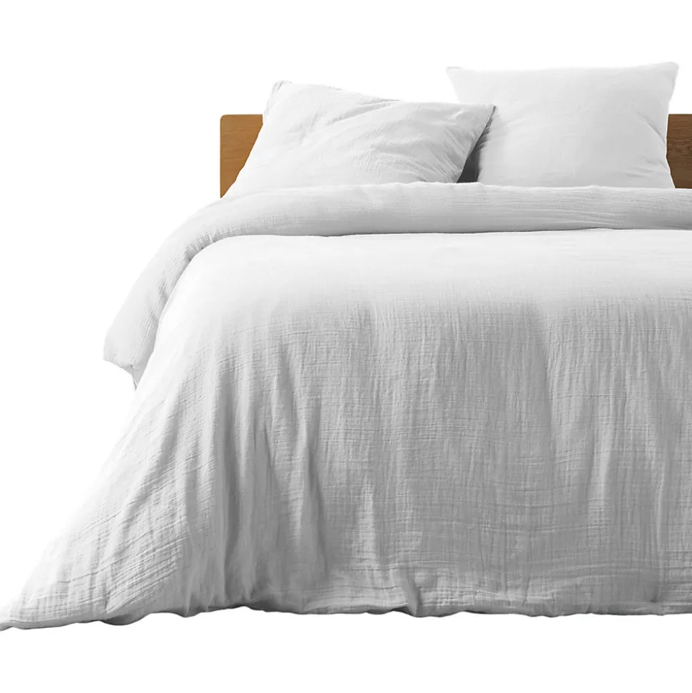 Housse de couette + 2 taies en gaze de coton 240 x 260 cm Tendance bla