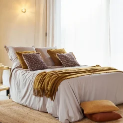 Housse de couette 100% Percale de Coton ORIGINE (260x240 cm - Sable)