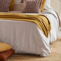 Housse de couette 100% Percale de Coton ORIGINE (260x240 cm - Sable)