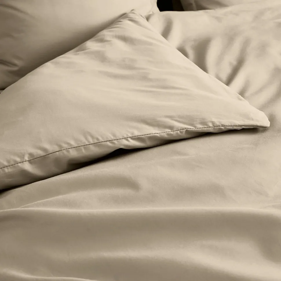 Housse de couette 100% Percale de Coton ORIGINE (240x220 cm - Sable)