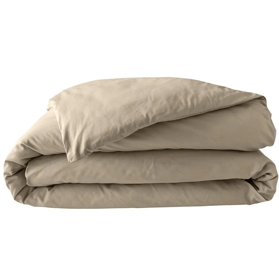 Housse de couette 100% Percale de Coton ORIGINE (240x220 cm - Sable)