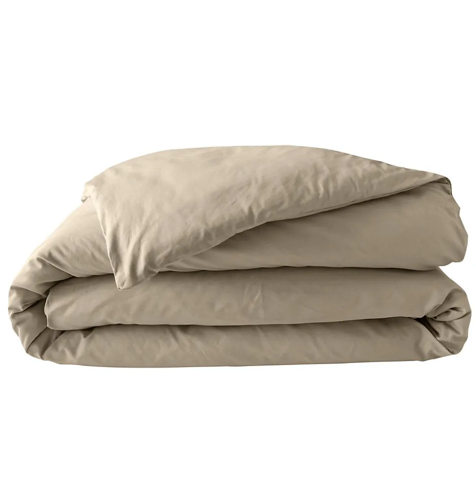 Housse de couette 100% Percale de Coton ORIGINE (240x220 cm - Sable)