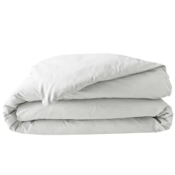 Housse de Couette 2 Personnes Percale Uni 78 fils percaline 240x220cm Blanc