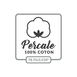 Housse de Couette 2 Personnes Percale Uni 78 fils percaline 240x220cm bleu