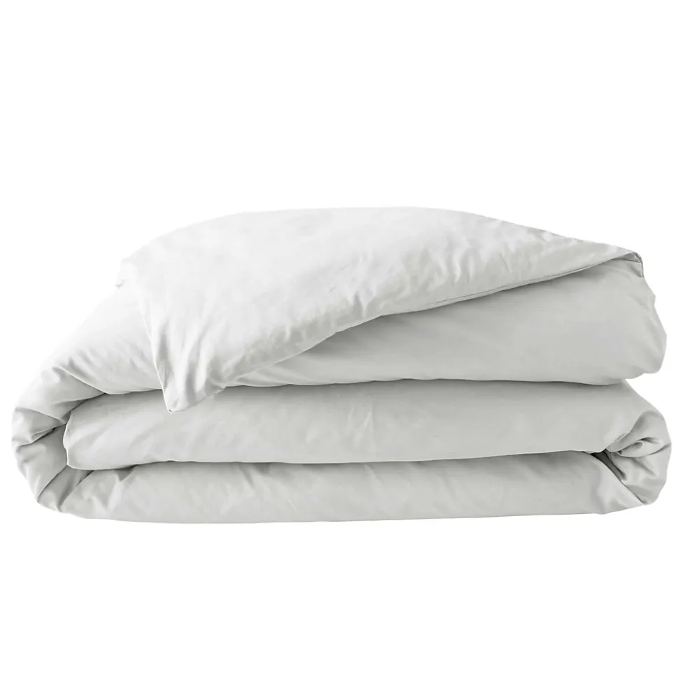 Housse de Couette 2 Personnes Percale Uni 78 fils percaline 260x240cm Blanc