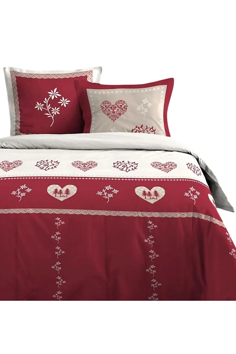 Housse de couette + taie Coeur de montagne mondane