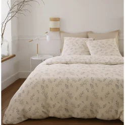 Housse de couette + taies gaze de coton 220 x 240 cm Liveo