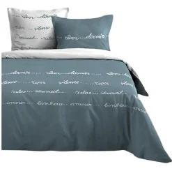 Housse de couette + taies 240x220cm Reverie Zen