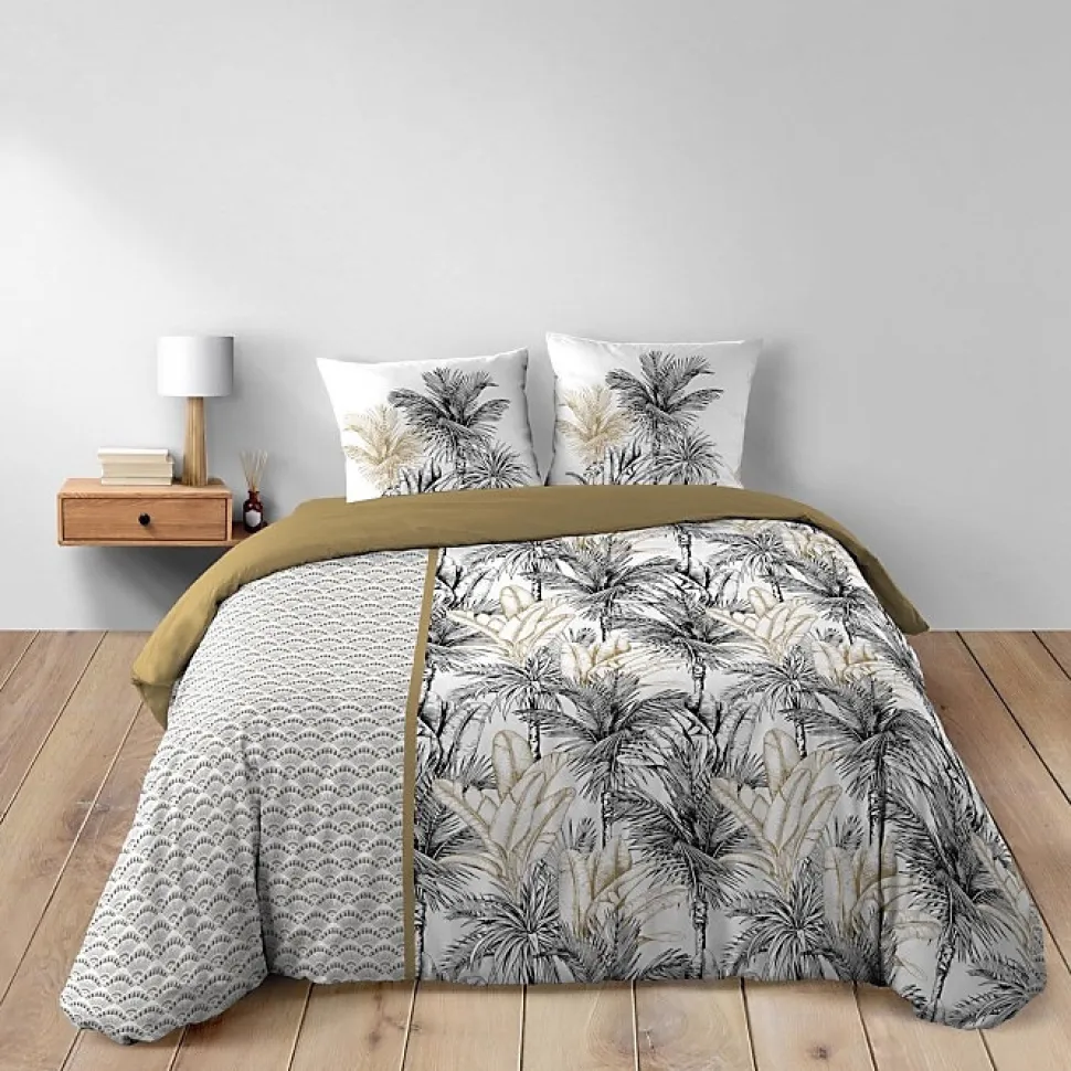 Housse de couette 240 x 220 cm coton 42 fils + 2 taies Dakar