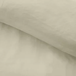 Housse de couette 240 x 220 cm microfibre unie lavée LIAM Ivoire 2 taies incluses
