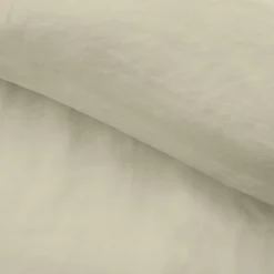 Housse de couette 240 x 220 cm microfibre unie lavée LIAM Ivoire 2 taies incluses