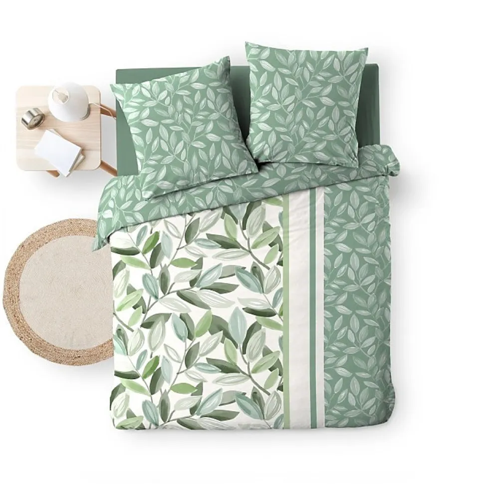 Housse de couette 240 x 220 cm coton 42 fils + 2 taies Eleonore