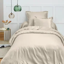 Housse de couette 140 x 200 cm "Prémium" pour lit 1 place - Prémium Sable