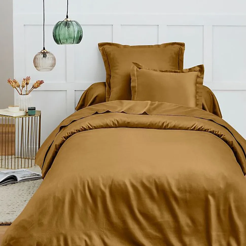Housse de couette 140 x 200 cm "Prémium" pour lit 1 place - Prémium Caramel