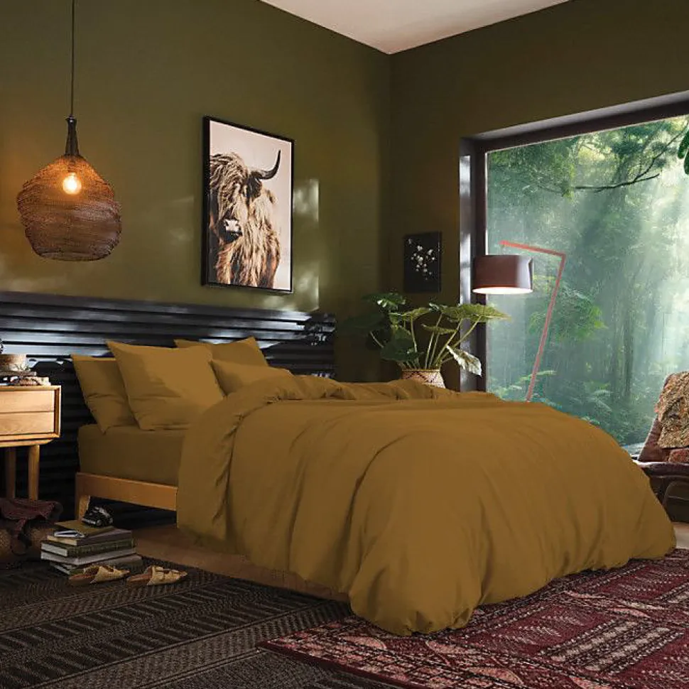 Housse de couette 140 x 200 cm "Prémium" pour lit 1 place - Prémium Caramel