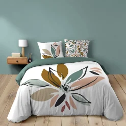 Housse de couette 240 x 220 cm + 2 taies Coton 42 fils OCTAVIA