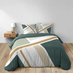 Housse de couette 240 x 220 cm + 2 taies Coton 42 fils ZÉPHYR