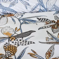 Housse de couette aux fleurs exubérantes (200x200 cm - Blanc)