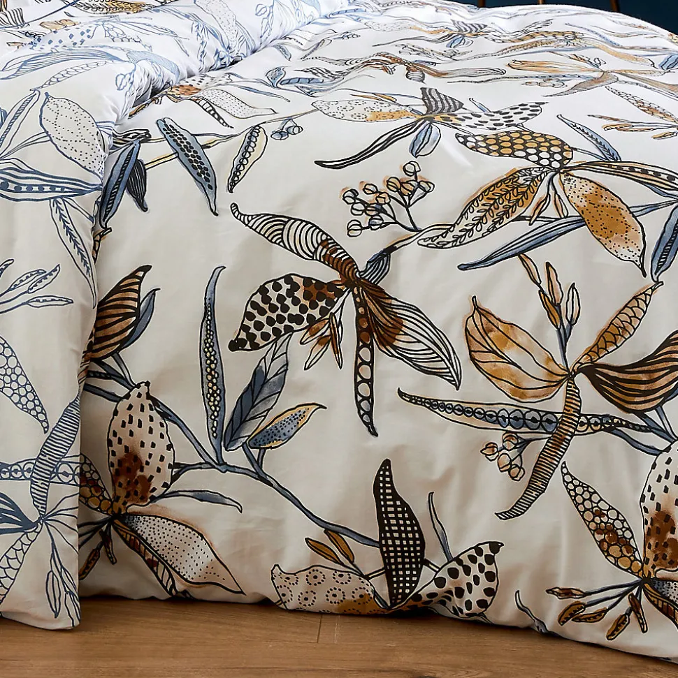 Housse de couette aux fleurs exubérantes (260x240 cm - Blanc)