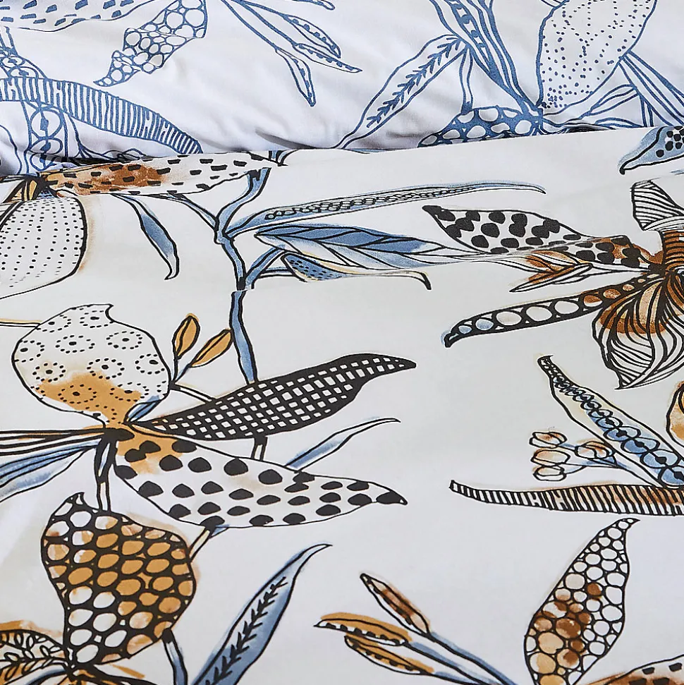 Housse de couette aux fleurs exubérantes (240x220 cm - Blanc)