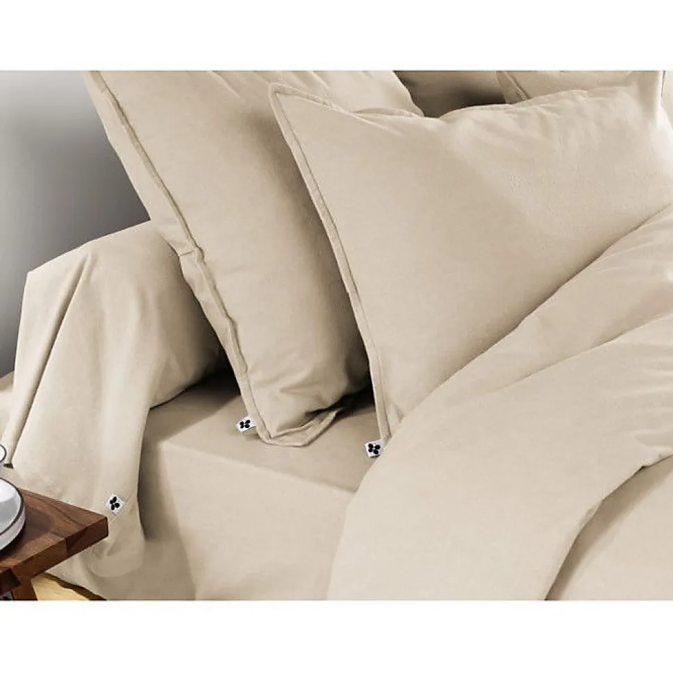 Housse de couette "Candice" toutes dimensions Flanelle de Coton - Candice Sable - Housse de couette 240 x 220 cm