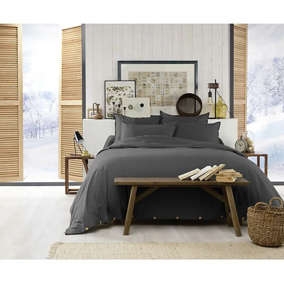 Housse de couette "Candice" toutes dimensions Flanelle de Coton - Candice Orage - Housse de couette 200 x 200 cm