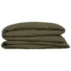 Housse de couette Carina coton 240x220cm vert kaki - Atmosphera