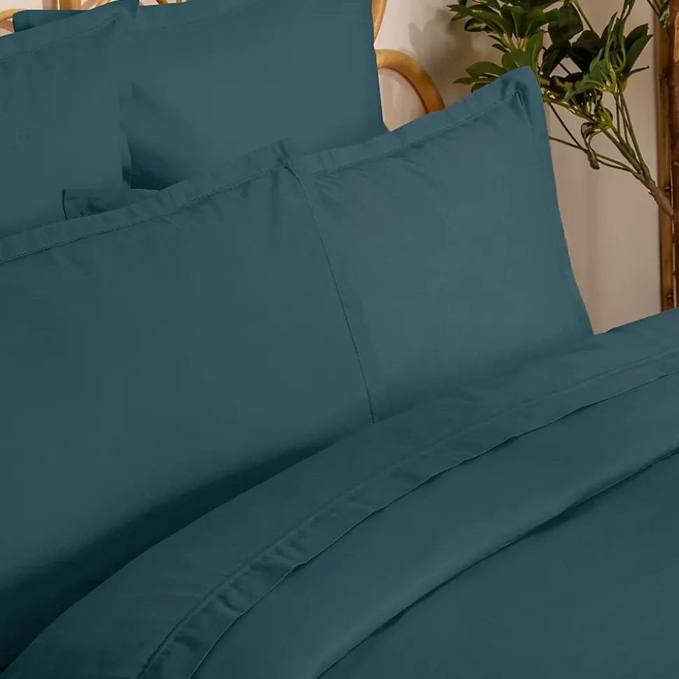 Housse de couette Carina en coton 200x140cm bleu orage - Atmosphera