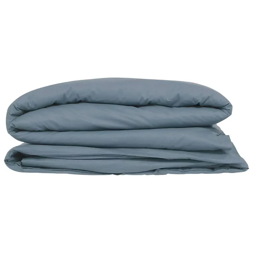 Housse de couette Carina en coton 200x140cm bleu orage - Atmosphera