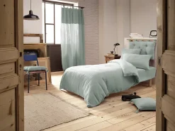 Housse de couette Double Gaze Coton 140 x 200 cm Gaia eucalyptus