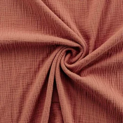 Housse de couette double gaze coton uni Terracotta - 220x240cm - Terre cuite