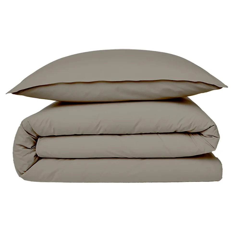 Housse de couette en coton 57 fils unie 200x200cm